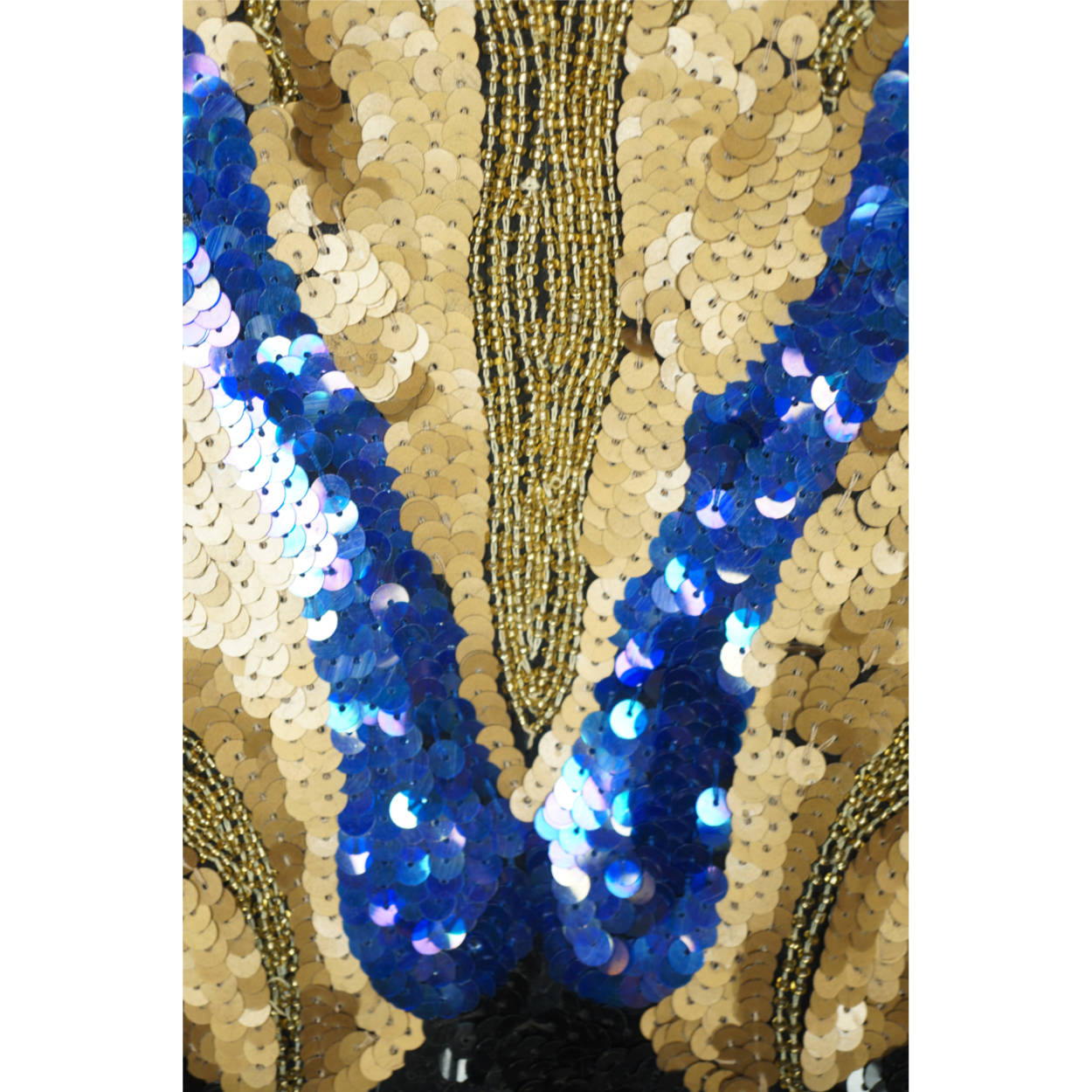 Vintage 80s Sequin Top on Black Silk Oleg Cassini Size S - Poppy's Vintage Clothing