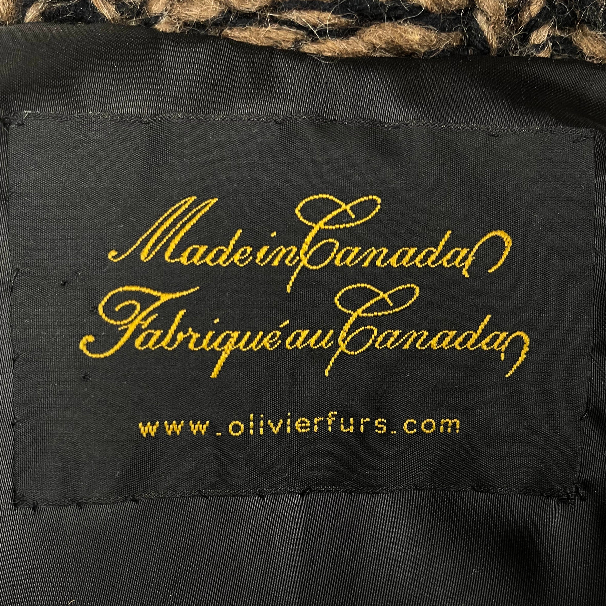 Wool Knit Mink Fur Jacket Coat Olivier Furs Canada Size M L