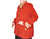 Ladies Wool Outer Jacket Rust Orange & Tan - Alpaca International Wool - L 44 - Poppy's Vintage Clothing
