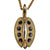 Vintage 1970s Orena Paris Pendant Necklace Gold Toned w Black Enamel - Poppy's Vintage Clothing