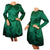1980s Vintage Dress by Oscar de la Renta for Saks Fifth Avenue in Emerald Green Silk - Poppy's Vintage Clothing