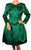 1980s Vintage Dress by Oscar de la Renta for Saks Fifth Avenue in Emerald Green Silk - Poppy's Vintage Clothing