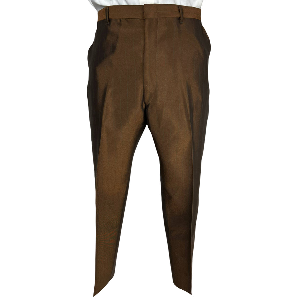 Vintage 60s British Invasion Suit Shiny Pinstripe Mad Men L