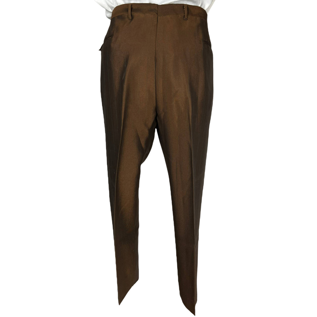 Vintage 60s British Invasion Suit Shiny Pinstripe Mad Men L