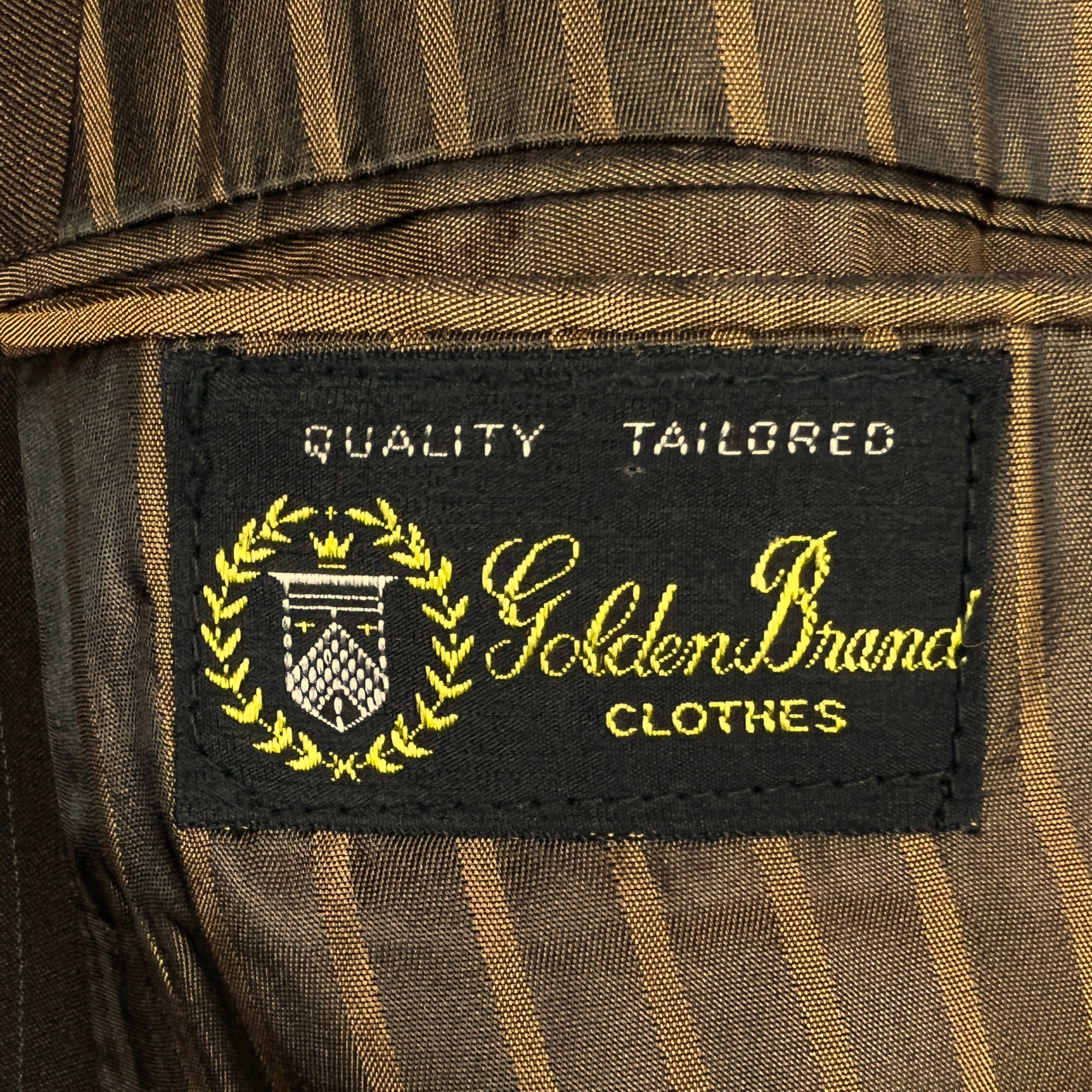 Vintage 60s British Invasion Suit Shiny Pinstripe Mad Men L