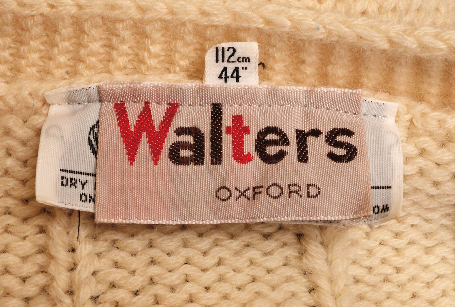 Oxford University Ice Hockey Club Sweater Cricket Style White Pure Wool England Mens Size 44 L - Poppy's Vintage Clothing