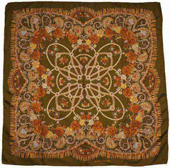 Vintage Paco Rabanne Paris Silk Scarf Floral Pattern