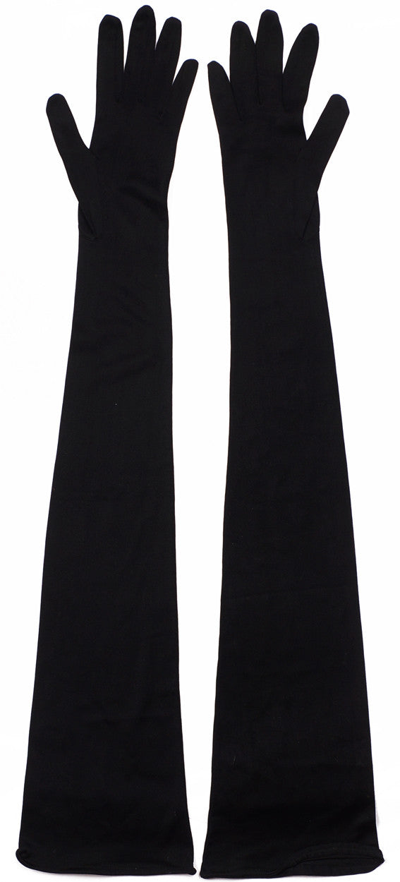 Vintage Opera Gloves Printed Rose Pattern Extra Long 1950s Ladies Size 7 - Poppy's Vintage Clothing