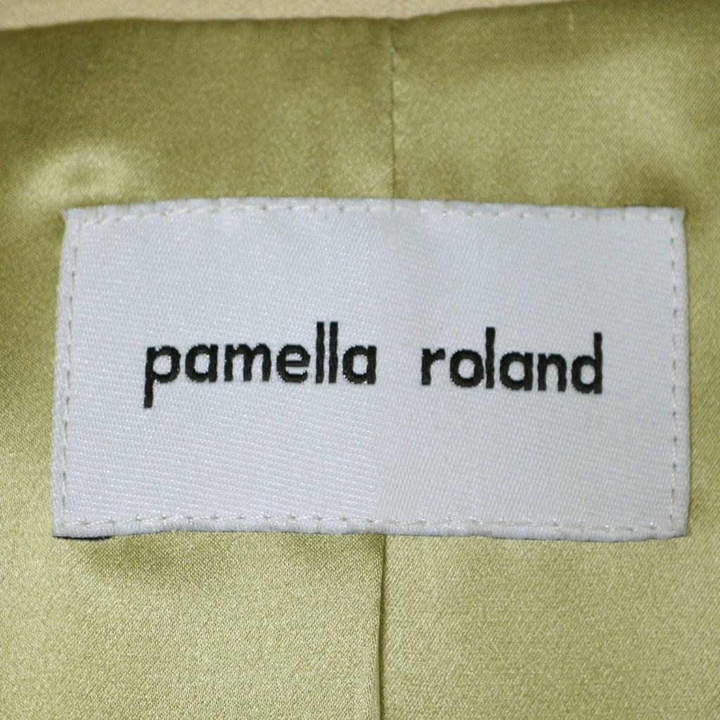 American Designer Pamella Roland Spring Coat Light Green Ladies Size S M - Poppy's Vintage Clothing