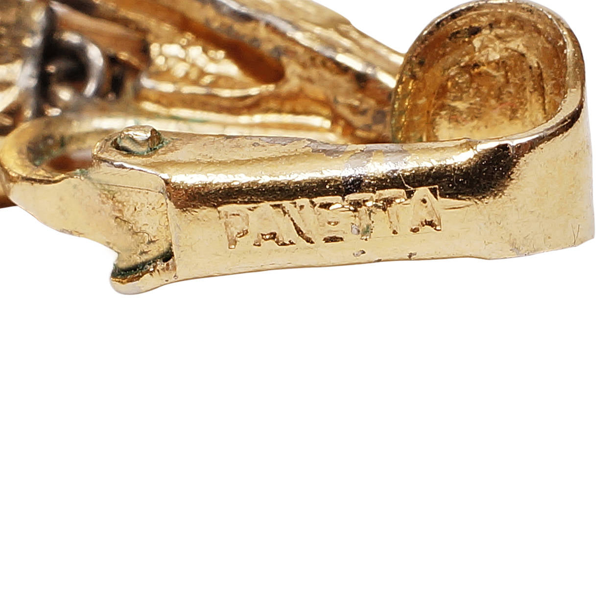 Vintage Panetta Modernist Earrings Dangle Drop Gold Toned w Turquoise 1960s Signed - Poppy's Vintage Clothing