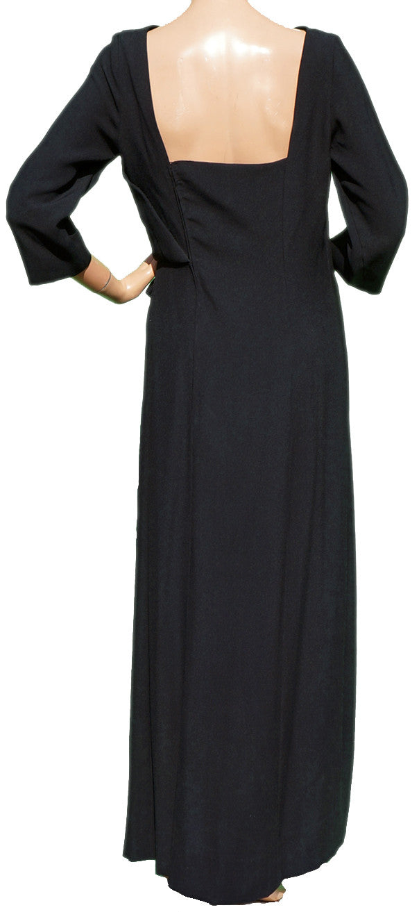 Vintage 1950s Paquin Paris Evening Gown Formal Dress Size M / L - Poppy's Vintage Clothing