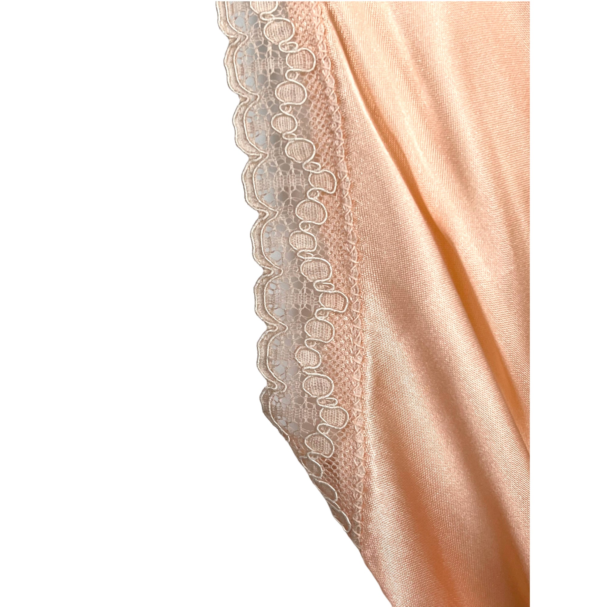 Vintage 1940s Nightie Sexy Sheer Bodice and Pink Satin Sz L