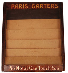 Vintage Paris Garters Mens Socks Store Display Case POP Advertising - Poppy's Vintage Clothing
