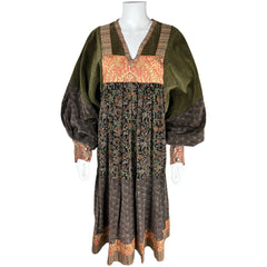 Vintage 1970s Boho Dress Hippie Chic Paris Workshop Size M