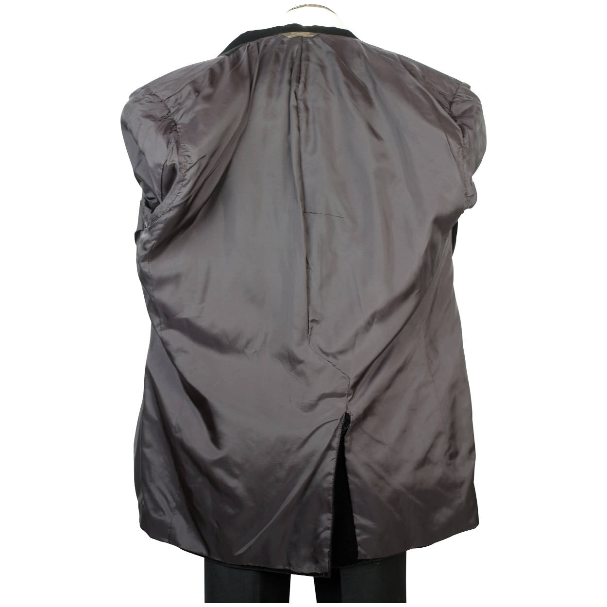 Vintage 1990s Paul Stuart Mens Black Velvet Jacket Size 45 T - Poppy's Vintage Clothing