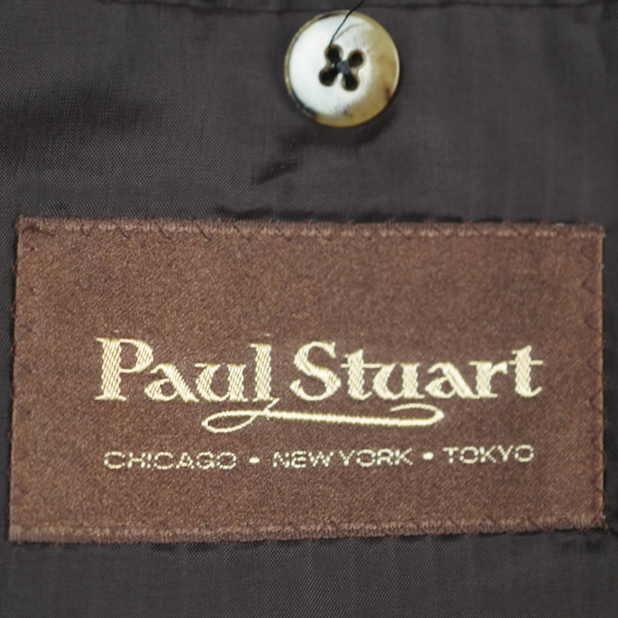 Vintage 1990s Paul Stuart Mens Black Velvet Jacket Size 45 T - Poppy's Vintage Clothing