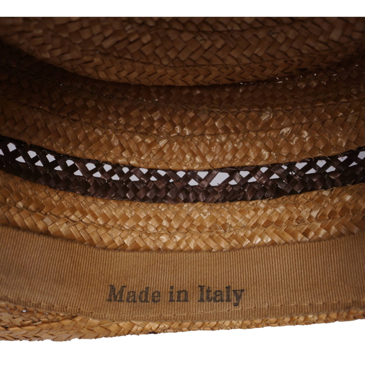 Vintage 1940s Kepi Straw Hat Genuine Milan Cap w Visor Made in Italy Mens Size 7 - Poppy's Vintage Clothing