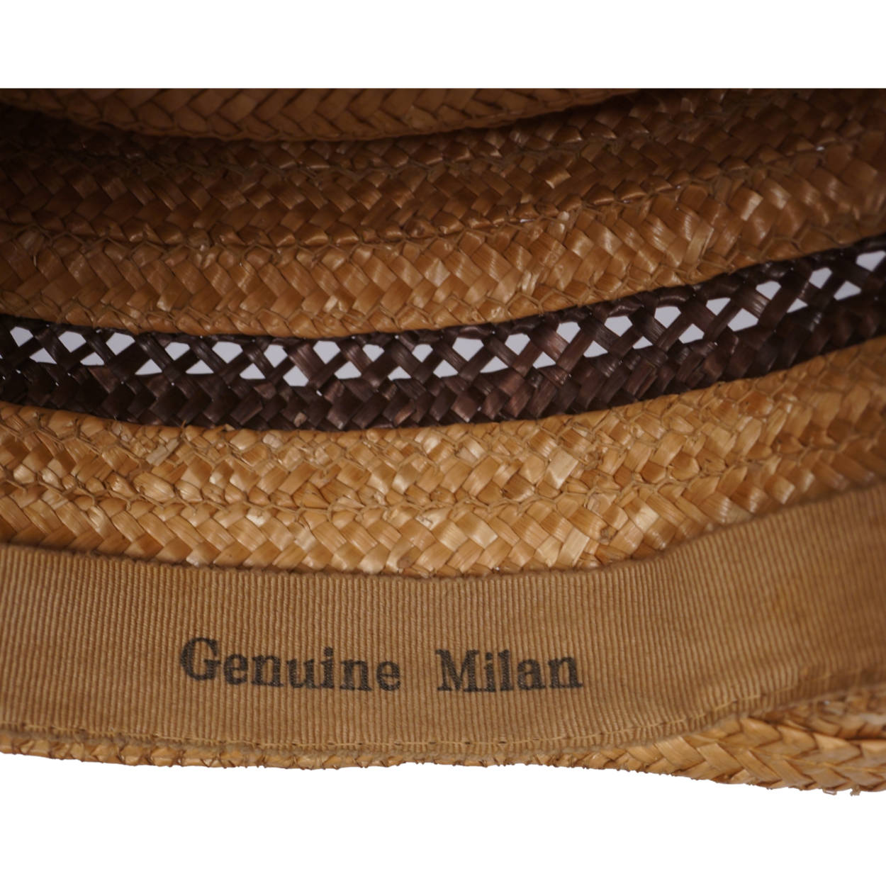 Vintage 1940s Kepi Straw Hat Genuine Milan Cap w Visor Made in Italy Mens Size 7 - Poppy's Vintage Clothing