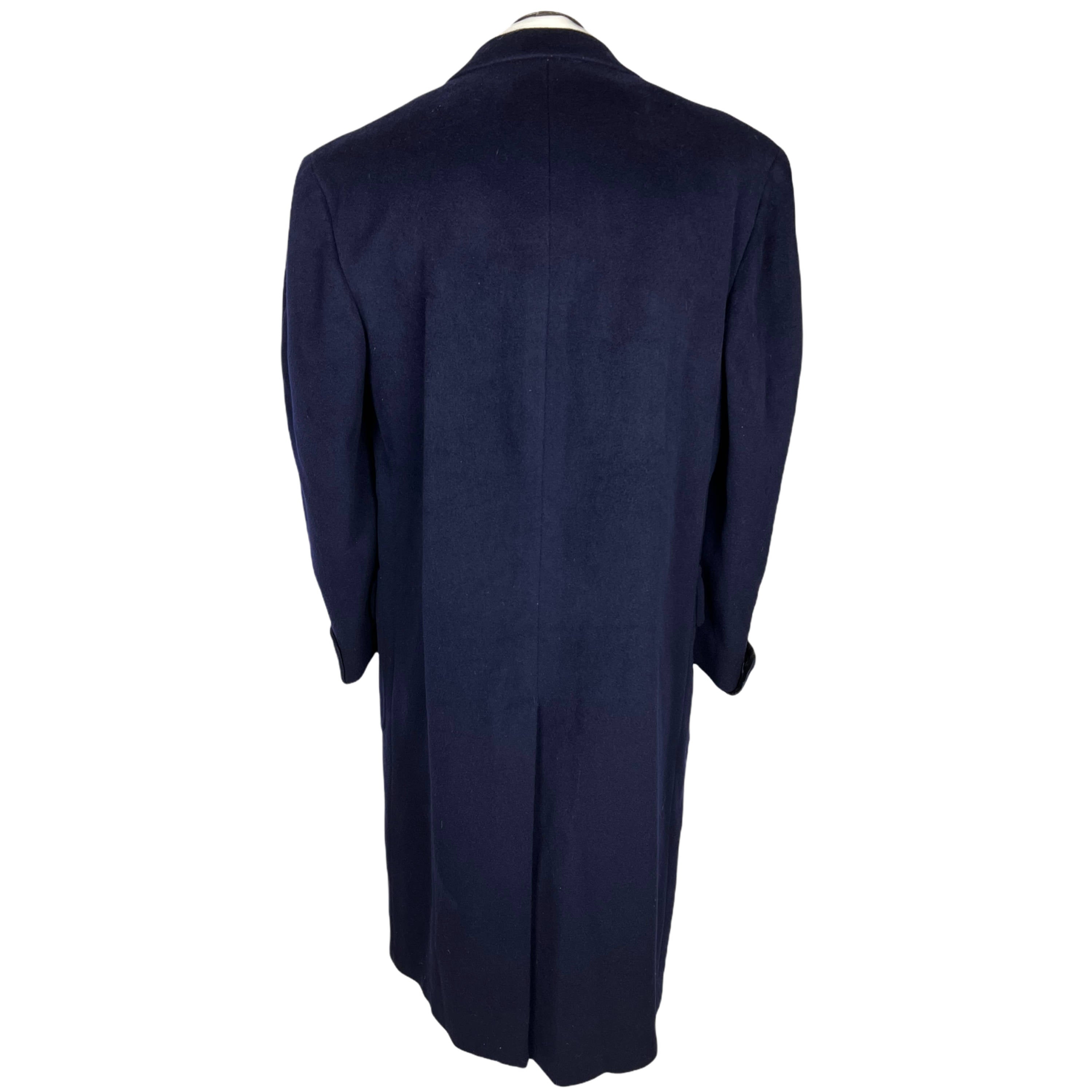 1950s Mens Gray and Blue Overcoat