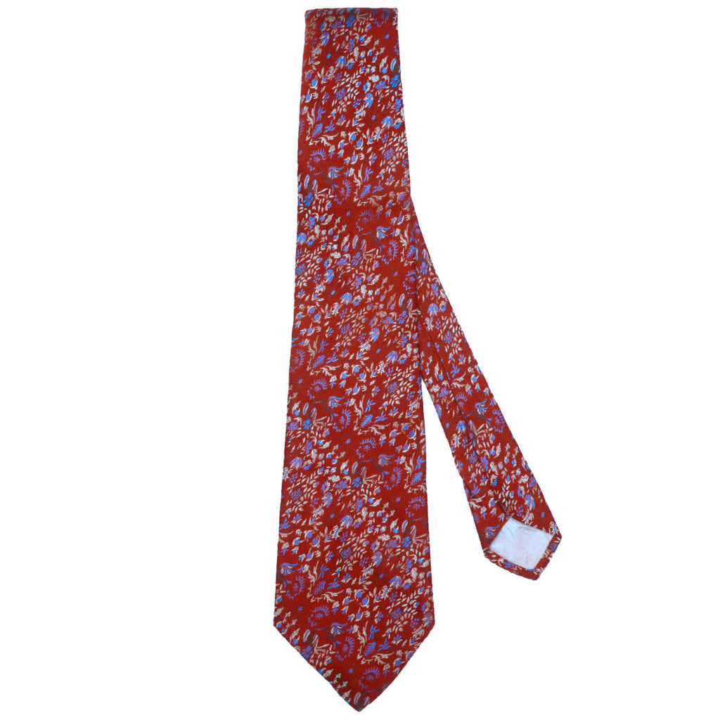 Woven Silk Necktie 1970s Vintage Tie The Persian Shop New York Gorgeous Quality - Poppy's Vintage Clothing