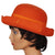 Vintage Orange Felt Ladies Hat Philippe Urban for Kates 1990 Medium - Poppy's Vintage Clothing