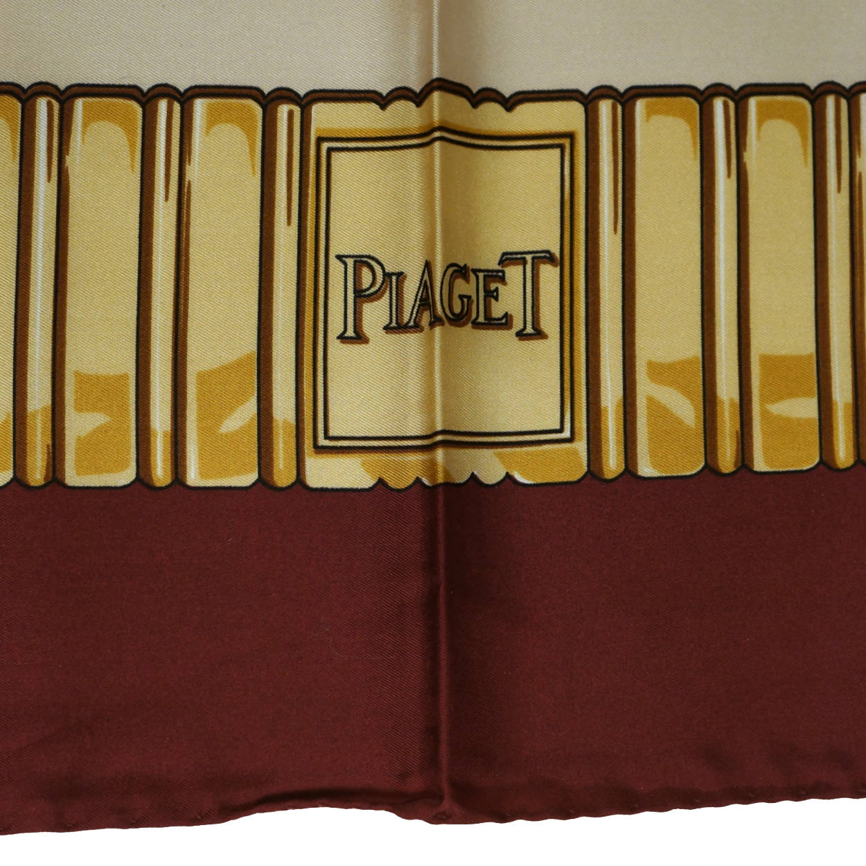 Vintage Piaget Silk Scarf Polo Theme Swiss Watch Luxury Brand 35” Authentic - Poppy's Vintage Clothing