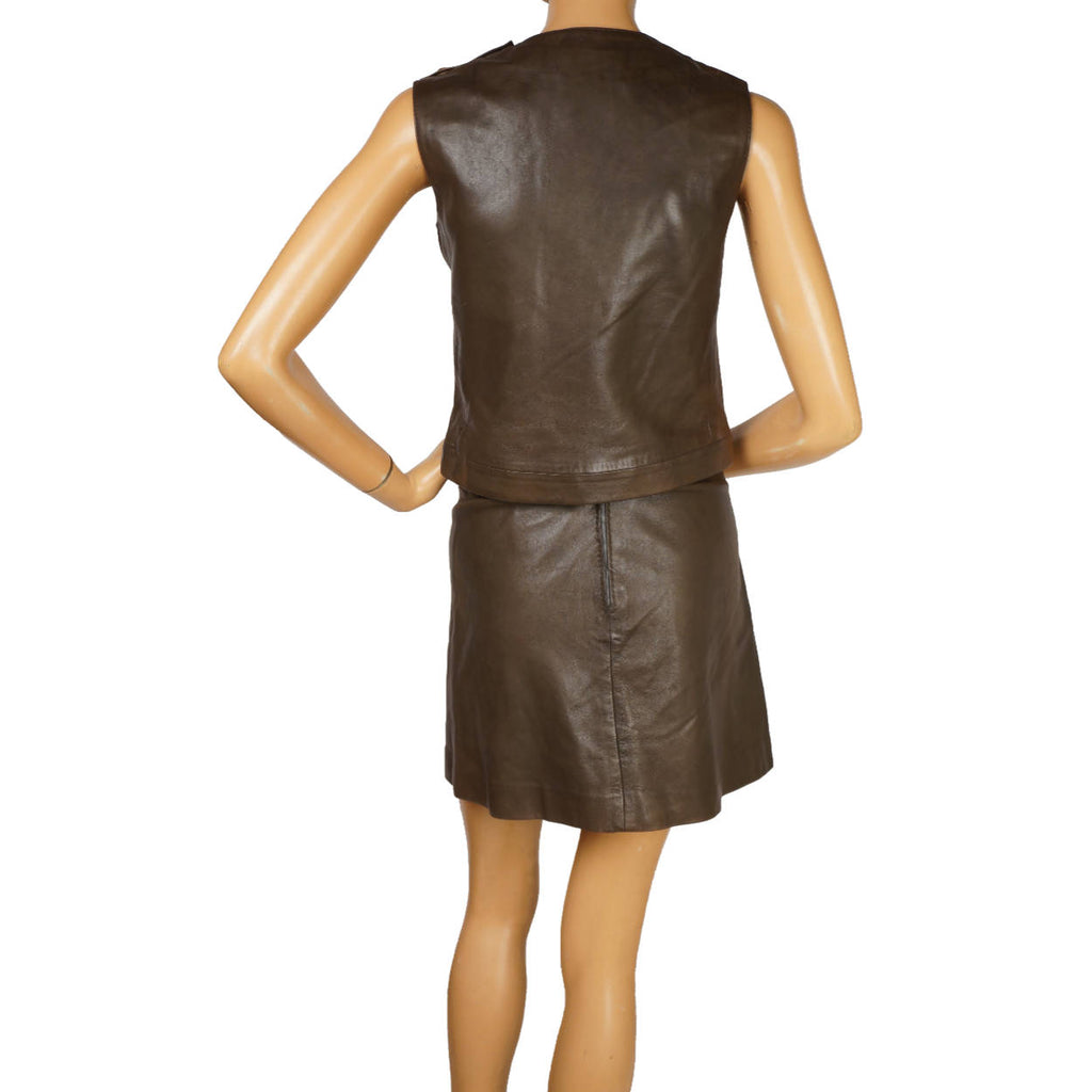 Vintage Pierre Cardin Paris 1960s Mod 2 Piece Suit Top w Skirt Size XS - Poppy's Vintage Clothing