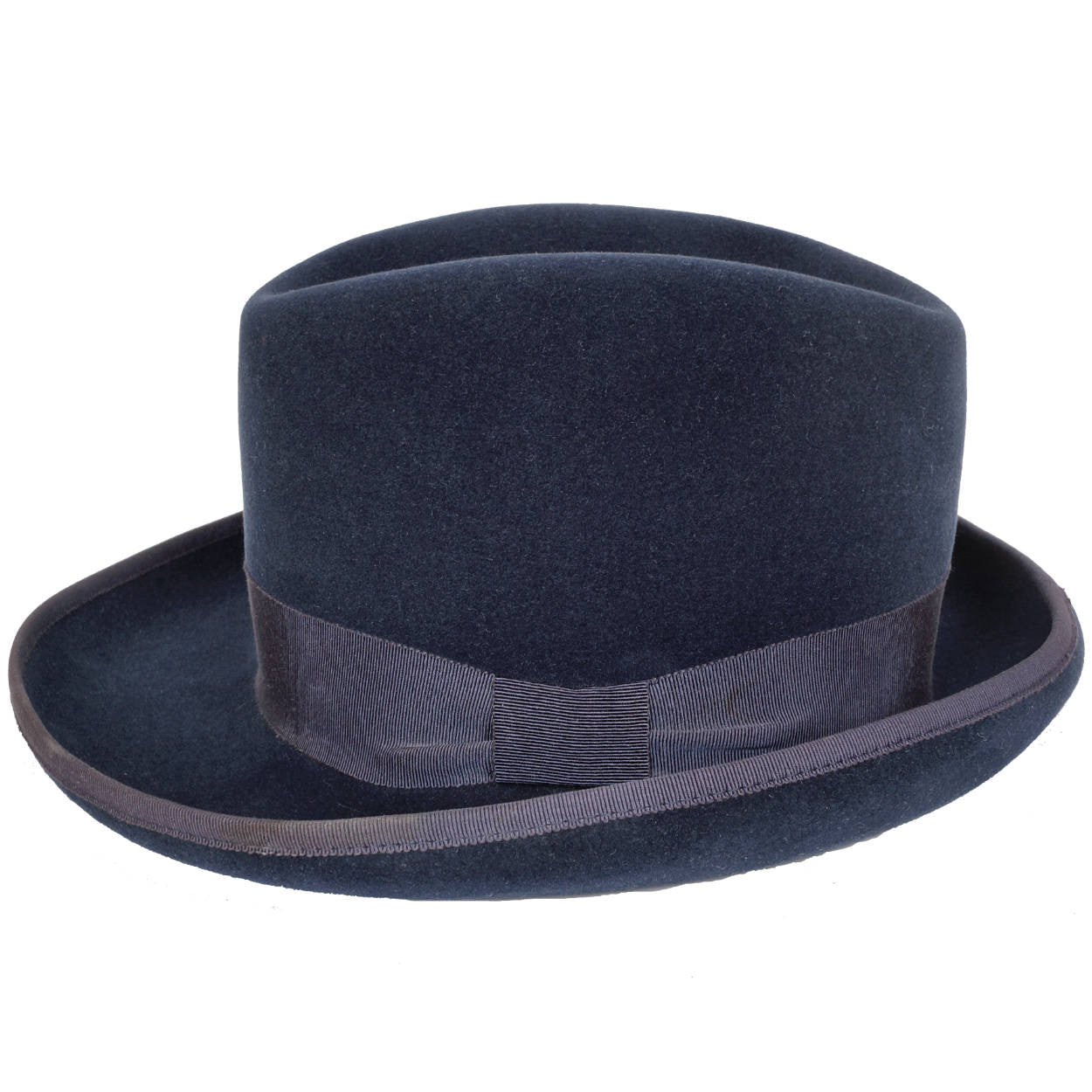 Vintage Pierre Cardin Mens Fedora Hat by Flechet 1960s Blue Fur Felt Size S - Poppy's Vintage Clothing