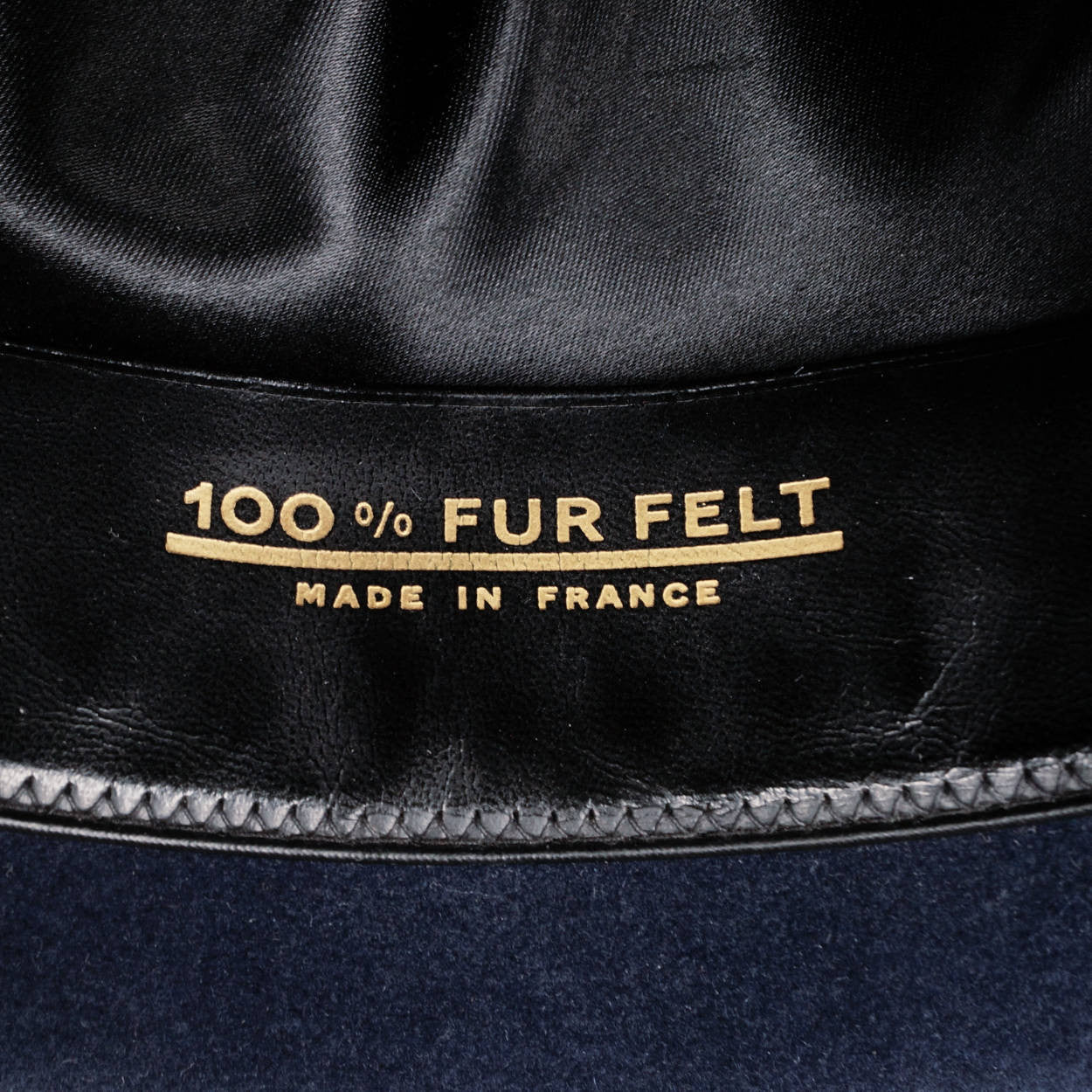 Vintage Pierre Cardin Mens Fedora Hat by Flechet 1960s Blue Fur Felt Size S - Poppy's Vintage Clothing