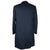 Vintage 1960s Pierre Cardin Paris Topcoat Mens Blue Wool Gabardine Coat Size M L - Poppy's Vintage Clothing