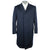 Vintage 1960s Pierre Cardin Paris Topcoat Mens Blue Wool Gabardine Coat Size M L - Poppy's Vintage Clothing