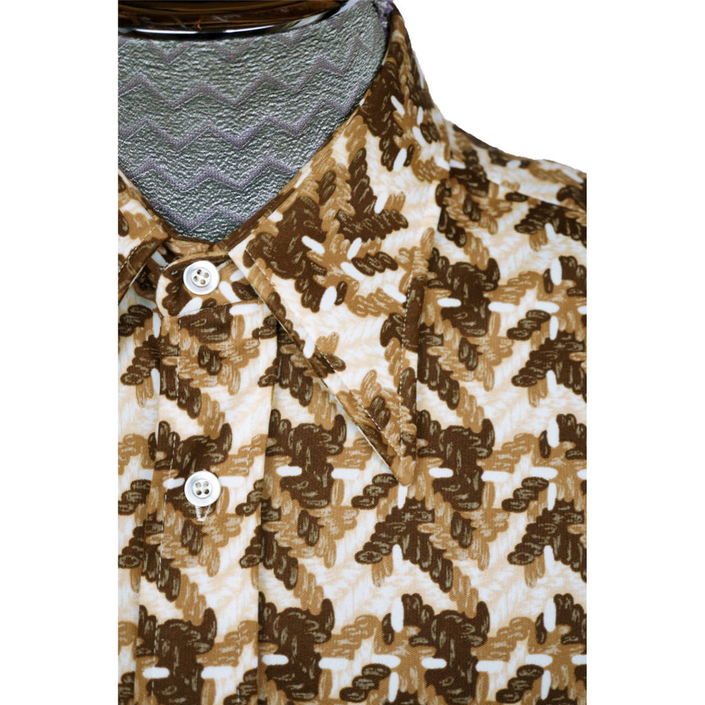 Vintage 70s Disco Shirt Polyester Mens Size XL Pierre Gerard - Poppy's Vintage Clothing