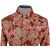 Vintage 1970s Disco Shirt Polyester Batik Pattern Size M