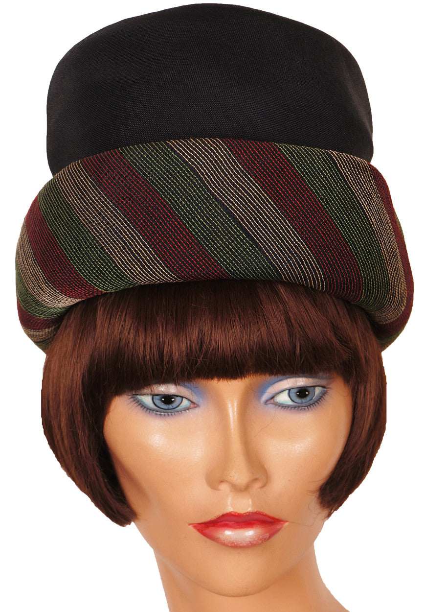 Vintage 1960s Pierre Balmain Silk Hat - Poppy's Vintage Clothing