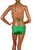 Vintage 70s Pierre Cardin Paris Green Bikini Two Piece Swimsuit Size 7 - Poppy's Vintage Clothing