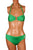 Vintage 70s Pierre Cardin Paris Green Bikini Two Piece Swimsuit Size 7 - Poppy's Vintage Clothing