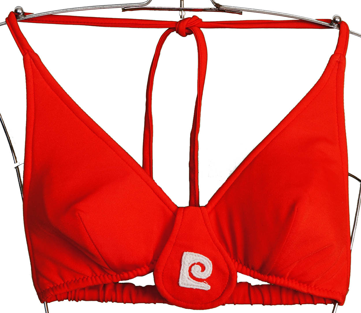 Vintage 1970s Pierre Cardin Logo Bikini Red Two Piece Bathing Suit Size 8 - Poppy's Vintage Clothing