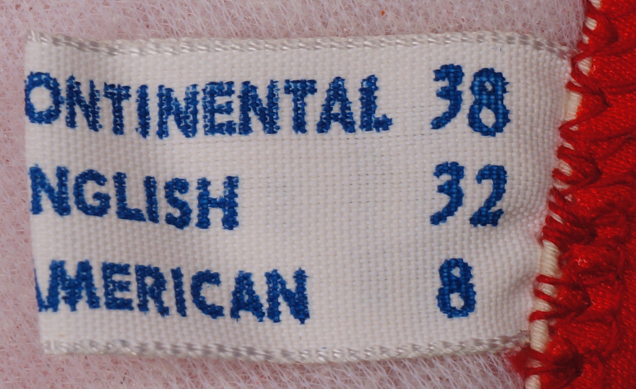 Vintage 1970s Pierre Cardin Logo Bikini Red Two Piece Bathing Suit Size 8 - Poppy's Vintage Clothing