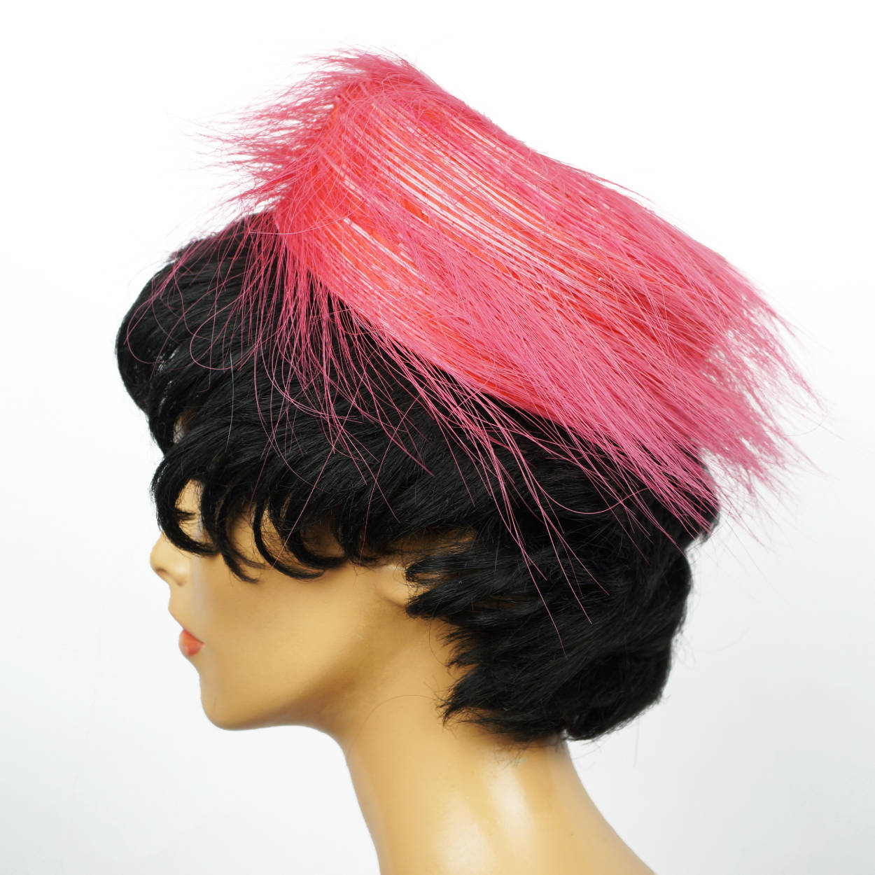 Vintage 1960s Pink Pillbox Hat Ladies Cocktail Party Evening Wear One Size - Poppy's Vintage Clothing