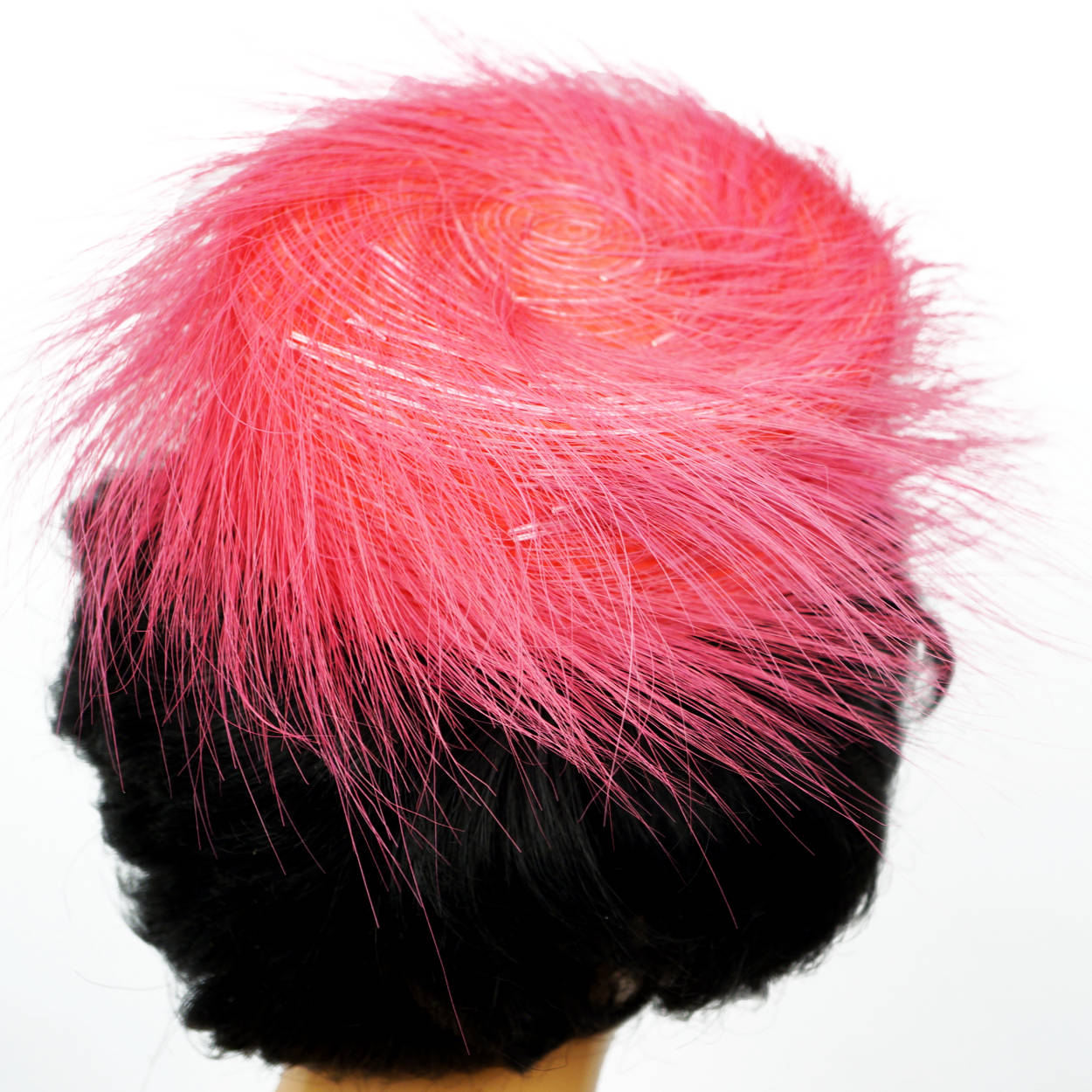 Vintage 1960s Pink Pillbox Hat Ladies Cocktail Party Evening Wear One Size - Poppy's Vintage Clothing