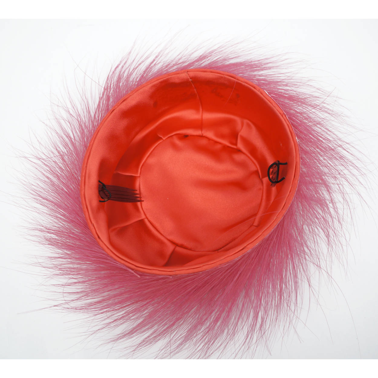 Vintage 1960s Pink Pillbox Hat Ladies Cocktail Party Evening Wear One Size - Poppy's Vintage Clothing