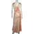 Vintage 1940s Nightie Pink Satin Nightgown with Lace Bodice Size M - Poppy's Vintage Clothing