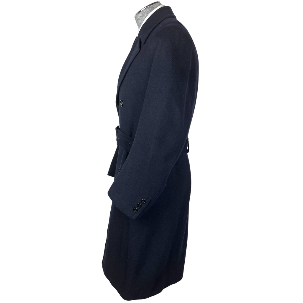 Vintage 1960s Cashmere Overcoat Hand Tailored Coat 1965 Sz L