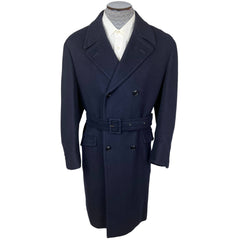 Vintage 1960s Cashmere Overcoat Hand Tailored Coat 1965 Sz L