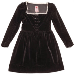 Vintage 1960s Mod Black Velvet Dolly Mini Dress - Poupee Rouge - Susie Kosovic XS - Poppy's Vintage Clothing