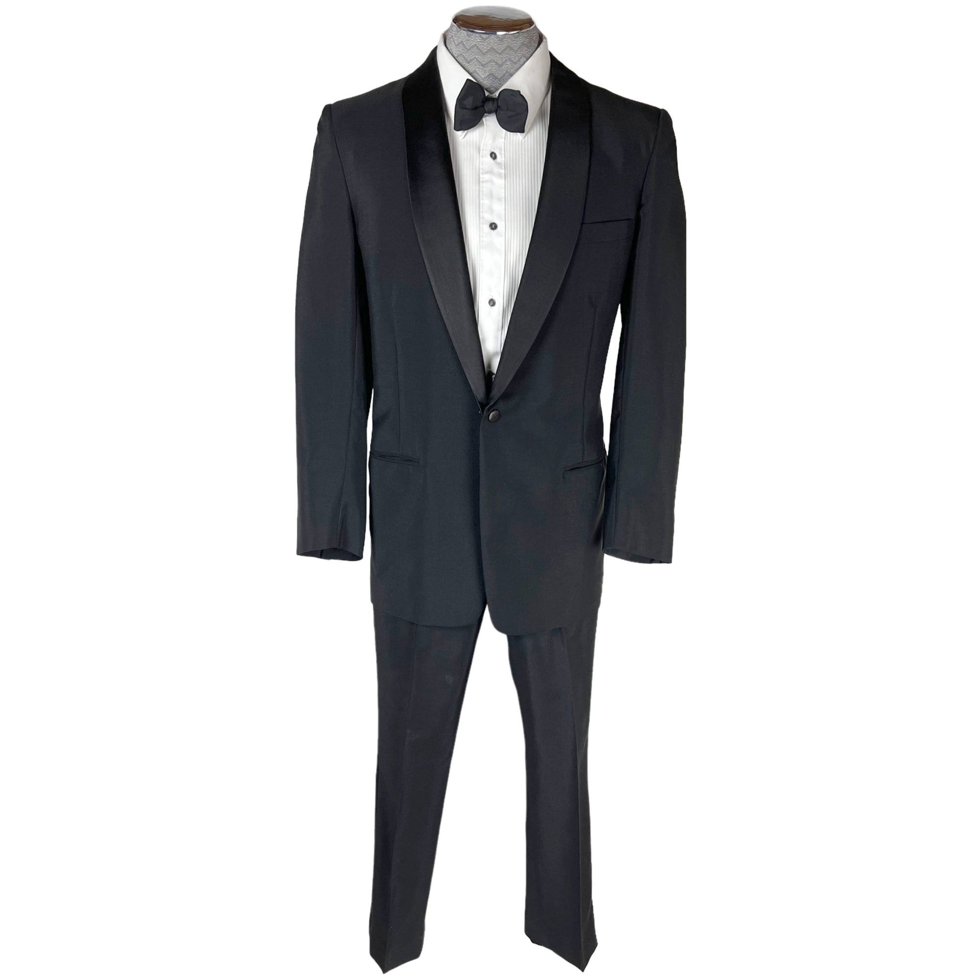 1950s Vintage Tuxedo Mens Formal Wear Wedding Suit Sz M 33 W