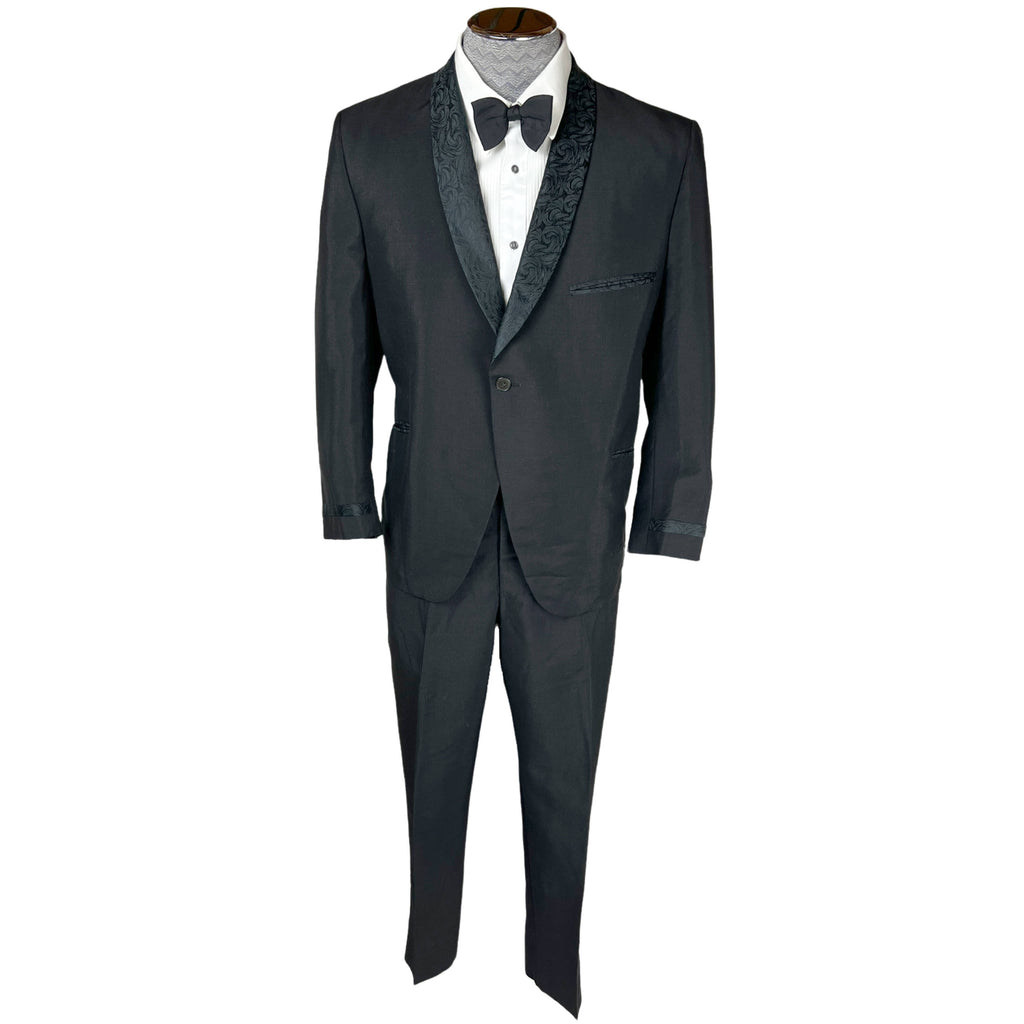 Vintage 1960s Tuxedo Mohair Blend Sz Large Short Dated 1966