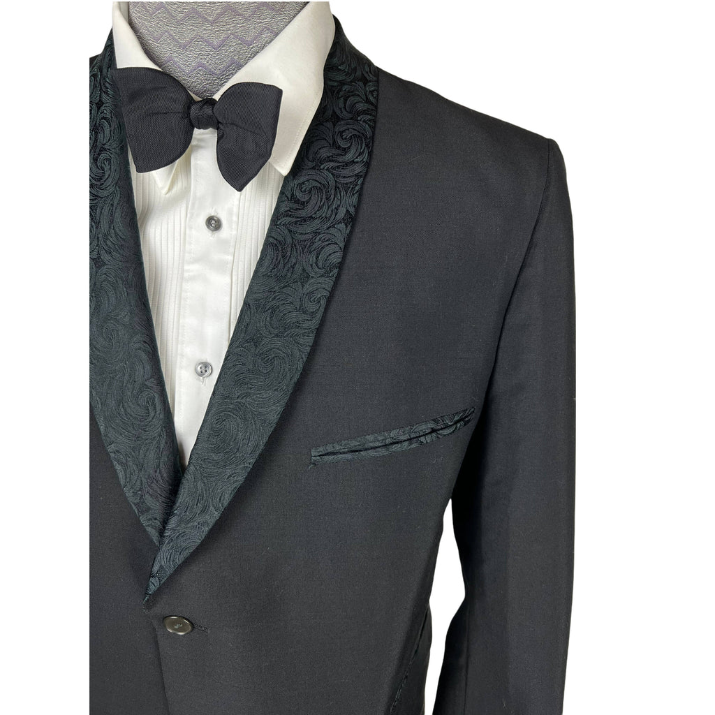 Vintage 1960s Tuxedo Mohair Blend Sz Large Short Dated 1966