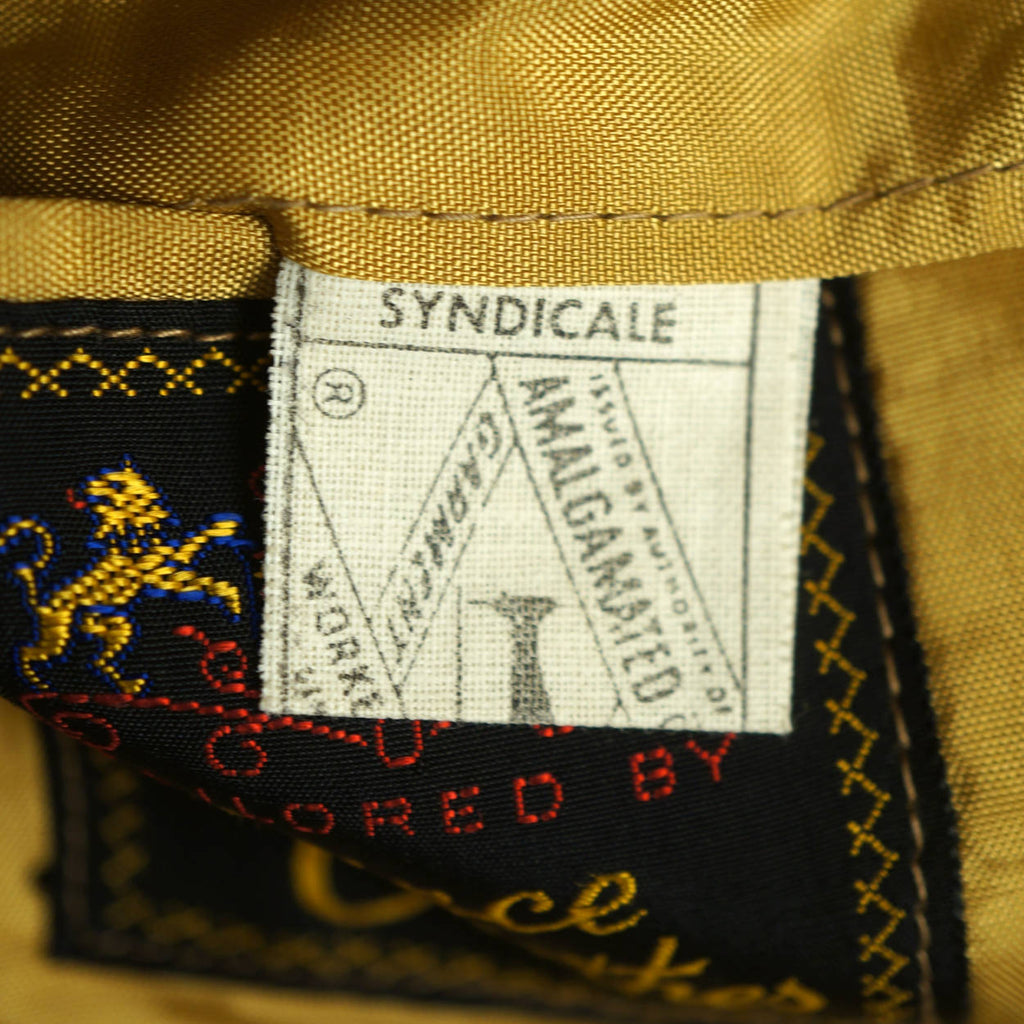 Vintage 1960s Gold Lame Brocade Tuxedo Dinner Jacket Mens Size Medium - Poppy's Vintage Clothing