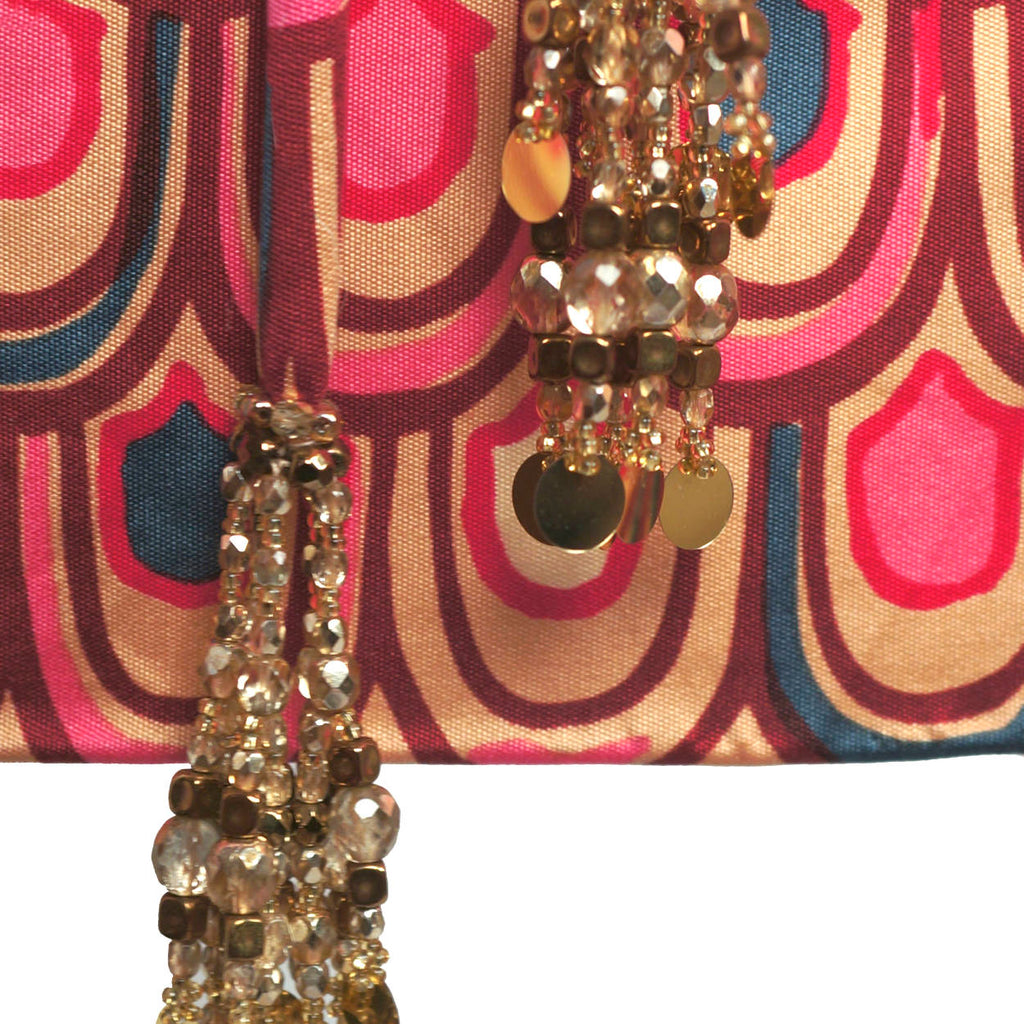 Vintage 1990s Emilio Pucci Dress Geometric Silk Jersey Sz 12 - Poppy's Vintage Clothing